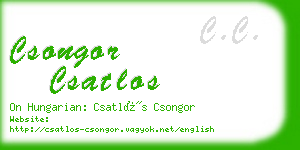 csongor csatlos business card